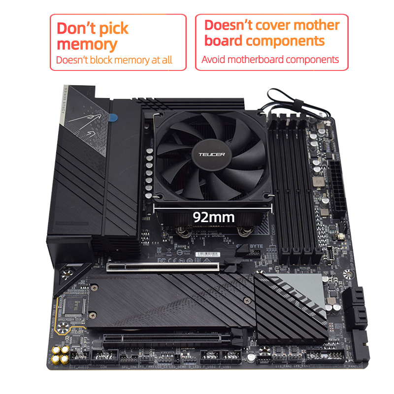 Teucer Height 45mm CPU Cooler  - đánh giá và giá Air Cooler Cpu