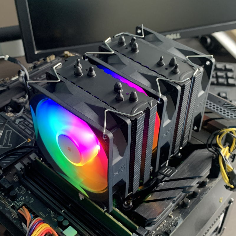 RGB CPU Cooler AM4 6 Heat Pipe - đánh giá và giá Air Cooler Cpu